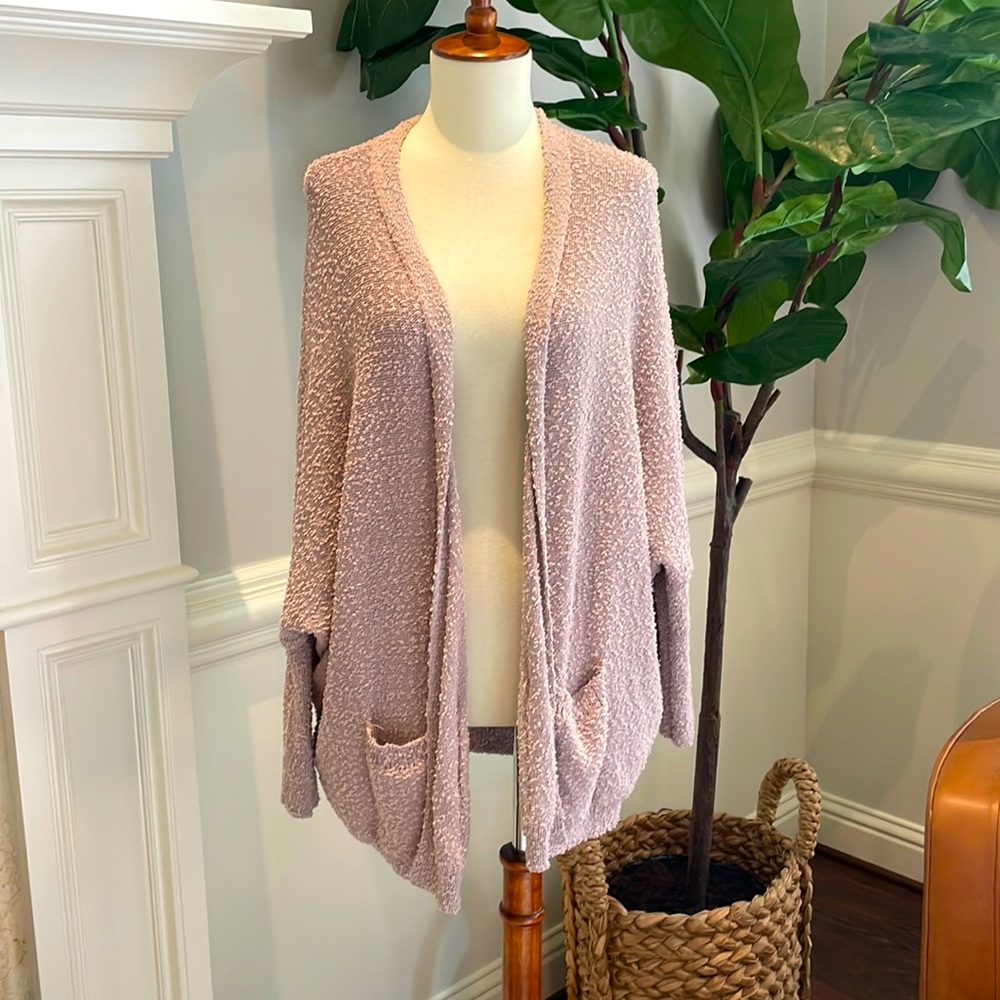 EVEREVE Boucle Knit Dolman Sleeve Cardigan Sweater
